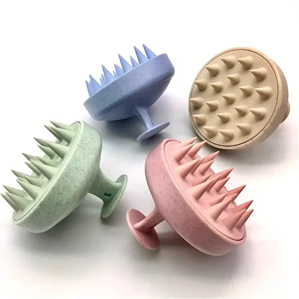 Silicone Shampoo Scalp Massage Brush – Bath & Shower Hair Tool