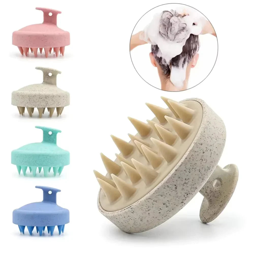 Silicone Shampoo Scalp Massage Brush – Bath & Shower Hair Tool