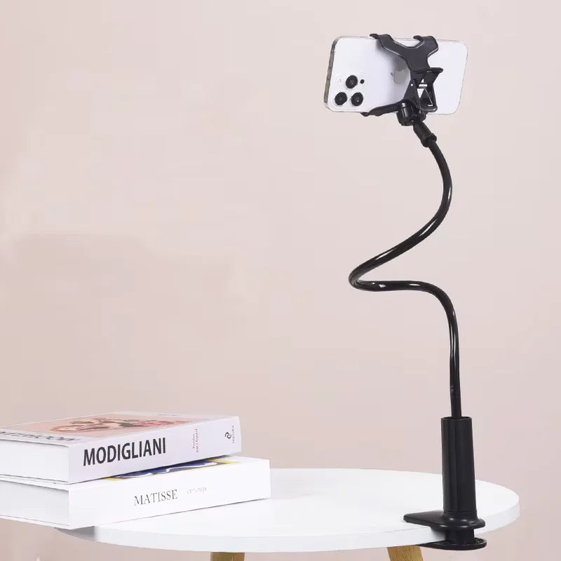 Flexible Gooseneck Phone Holder – Long Arm Bedside Clamp Stand