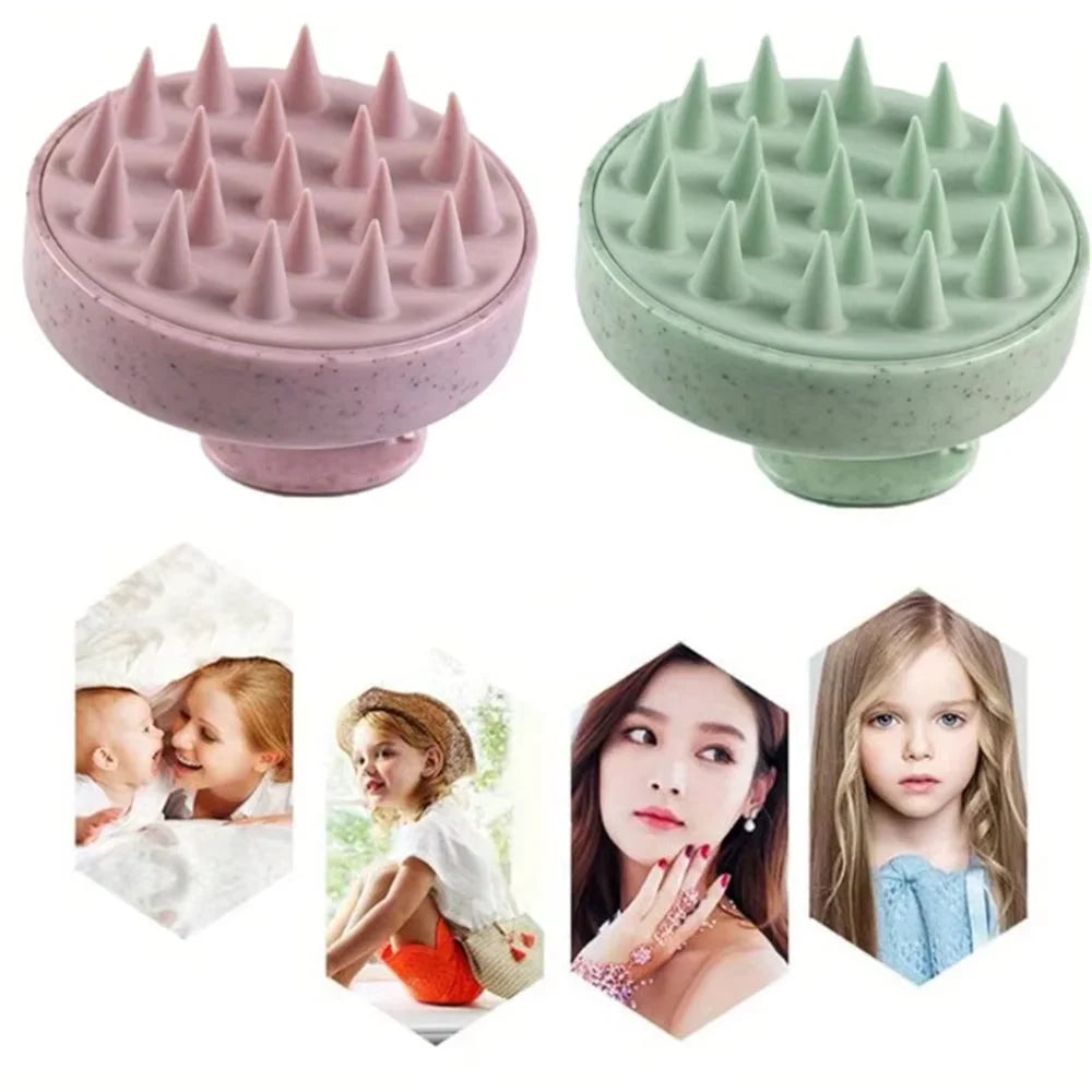 Silicone Shampoo Scalp Massage Brush – Bath & Shower Hair Tool