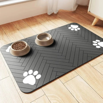 Quick-Dry Pet Feeding Mat | Waterproof & Absorbent Food Bowl Mat for Dogs & Cats
