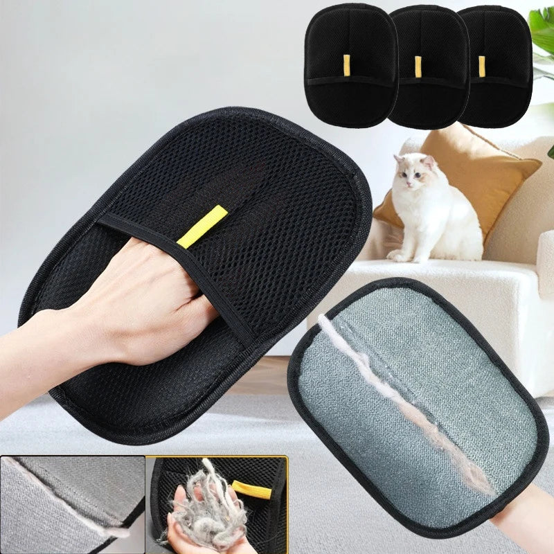 Double-Sided Pet Grooming Glove | Cat & Dog Hair Removal Brush for Shedding & Bathing