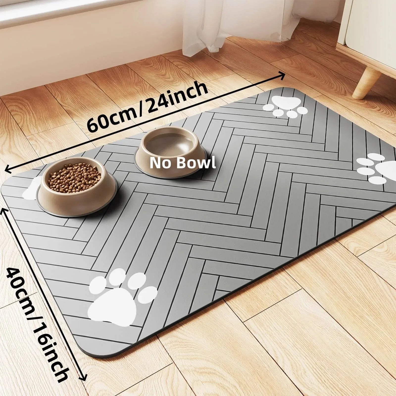 Quick-Dry Pet Feeding Mat | Waterproof & Absorbent Food Bowl Mat for Dogs & Cats