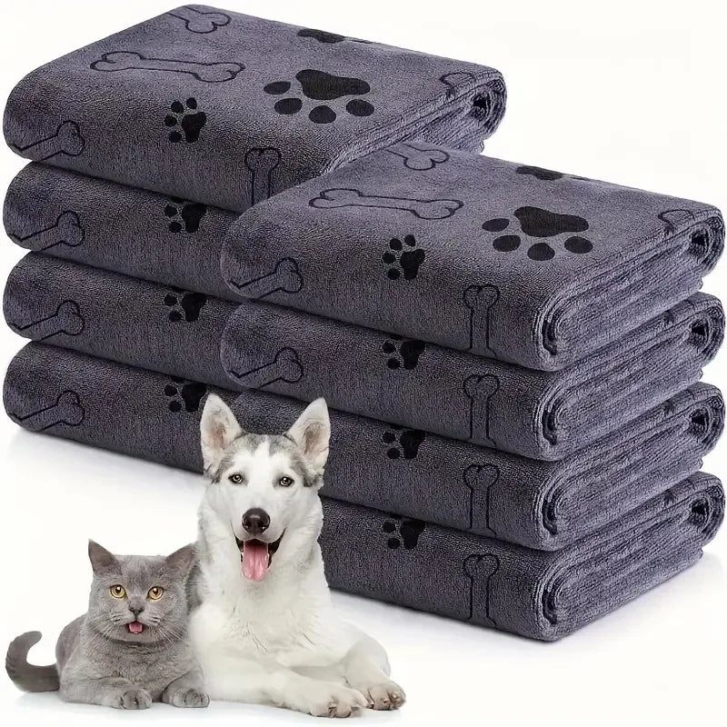 Quick-Dry Microfiber Dog Towel | Ultra Absorbent Pet Bath Towel for Dogs & Cats