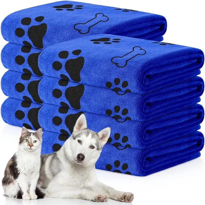 Quick-Dry Microfiber Dog Towel | Ultra Absorbent Pet Bath Towel for Dogs & Cats