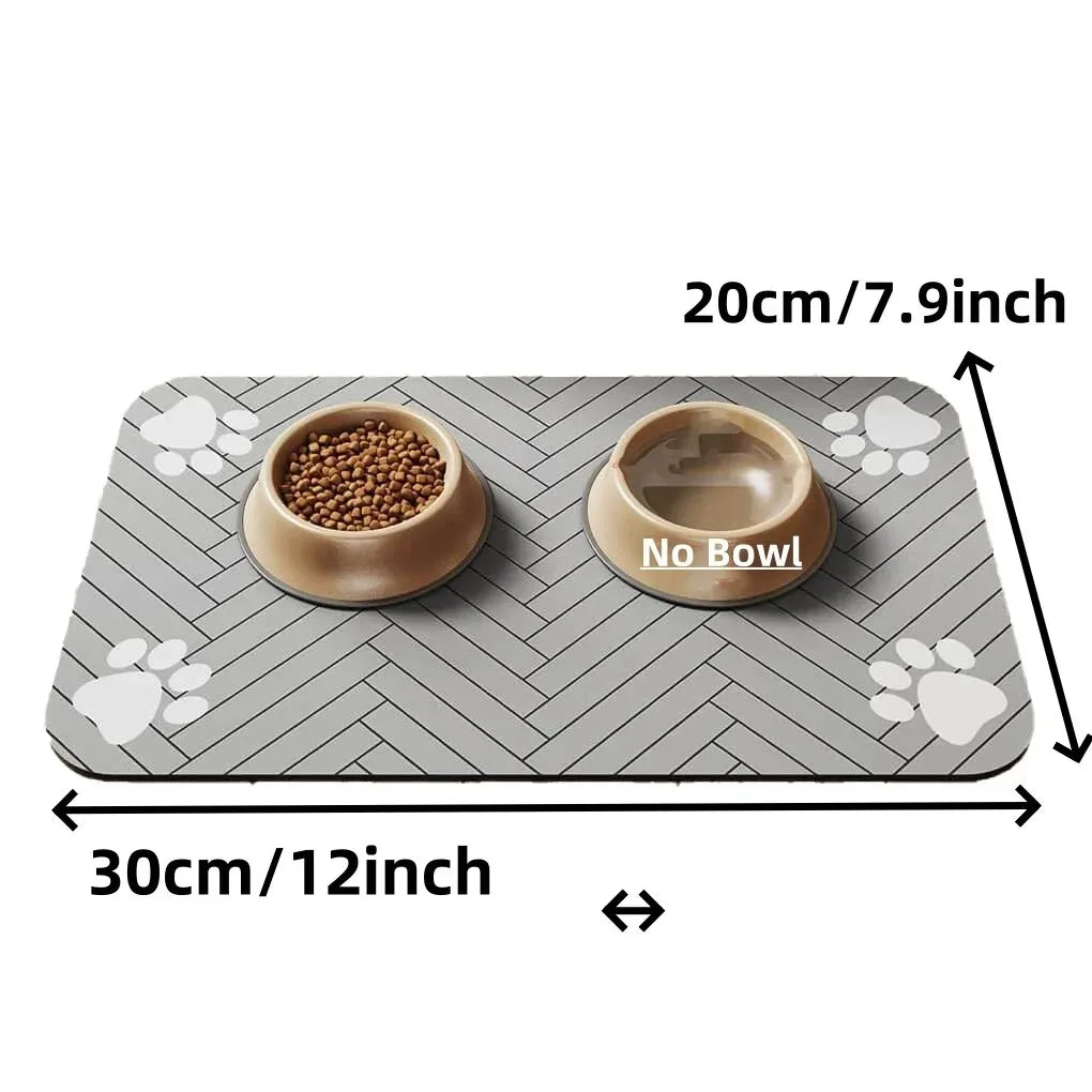 Quick-Dry Pet Feeding Mat | Waterproof & Absorbent Food Bowl Mat for Dogs & Cats