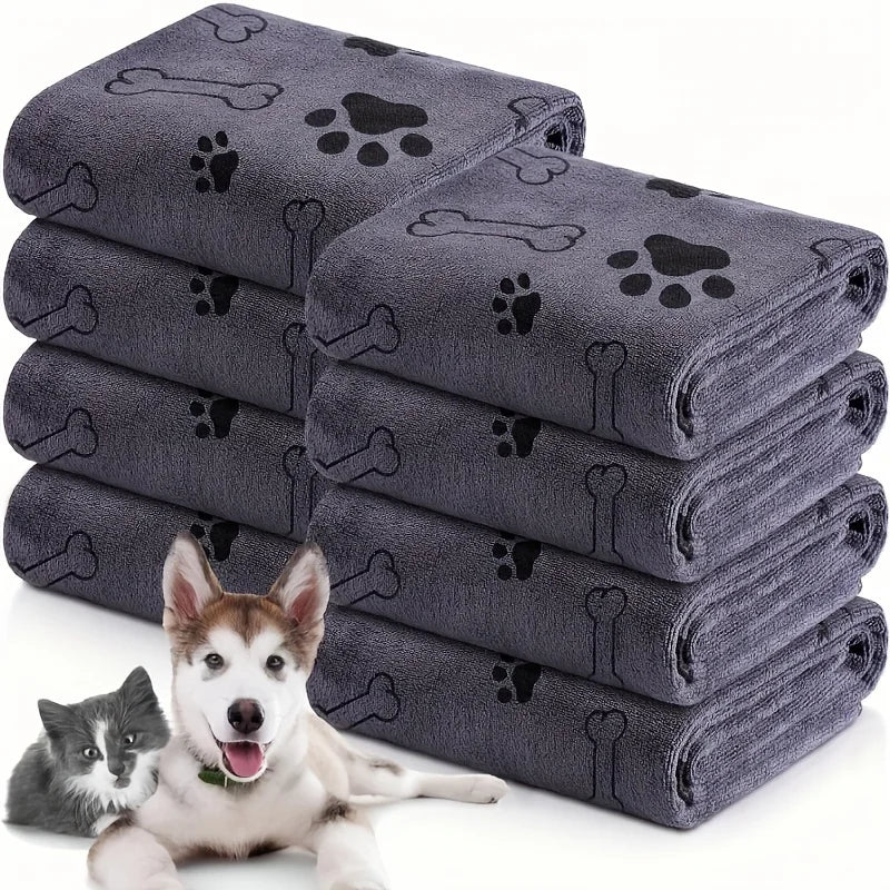 Quick-Dry Microfiber Dog Towel | Ultra Absorbent Pet Bath Towel for Dogs & Cats