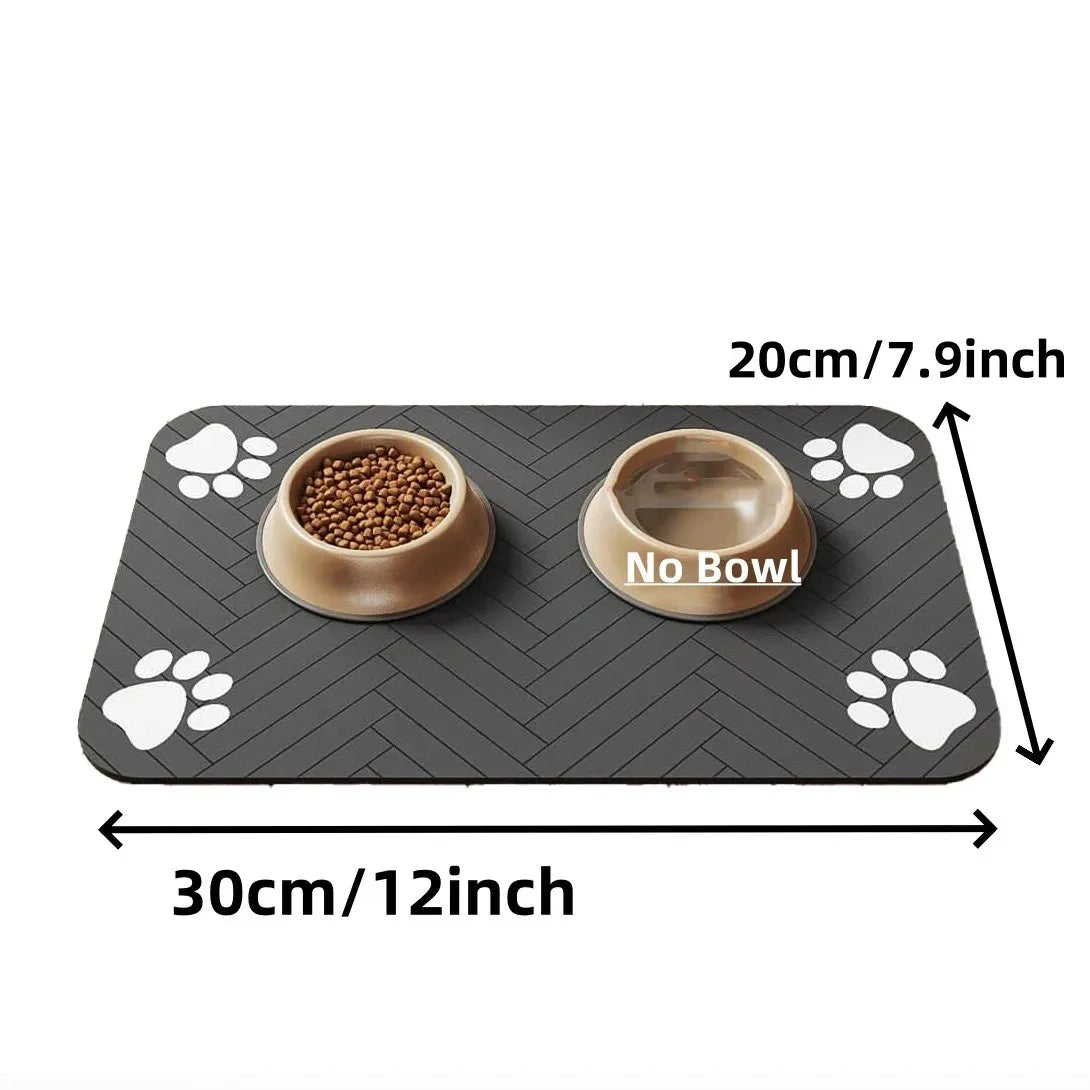 Quick-Dry Pet Feeding Mat | Waterproof & Absorbent Food Bowl Mat for Dogs & Cats